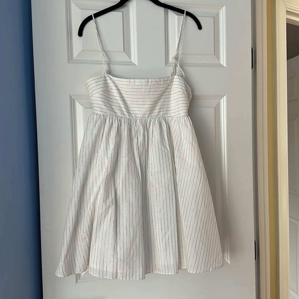 Amanda Uprichard | JOJO Dress in Pandora Pinstripe